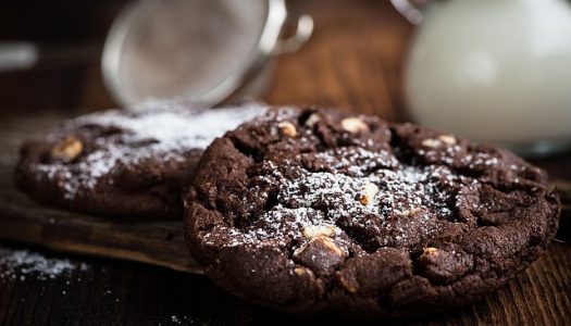 Chokolade cookies i vinterkulden